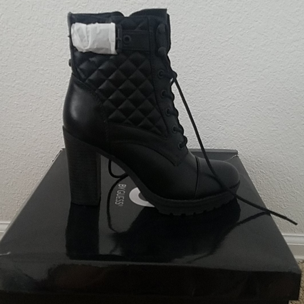 G By Guess combat heel boot